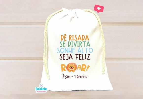 Saquinho Personalizado Leão 15x20cm