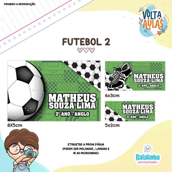 Etiqueta Escolar à Prova D'agua Futebol