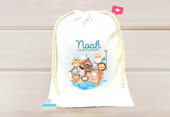 Saquinho Personalizado Arca de Noé 15x20cm