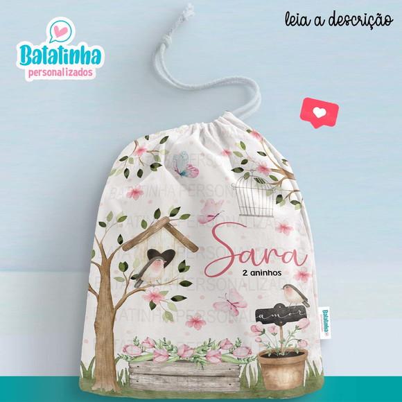 Sacolinha / Saquinho Surpresa - Jardim / Passarinho