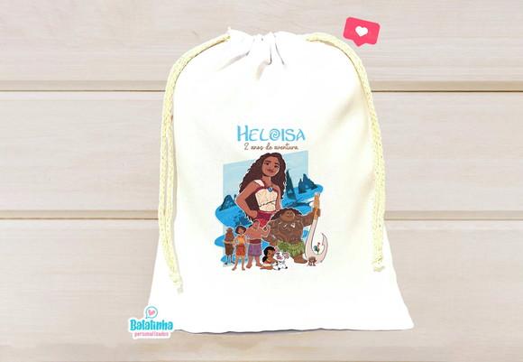 Saquinho Personalizado Moana 15x20cm