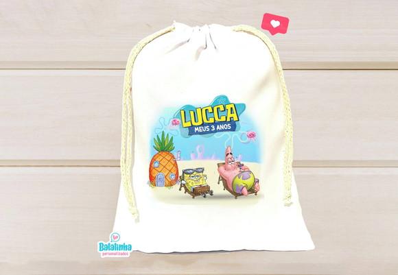 Saquinho Personalizado Bob Esponja 15x20cm