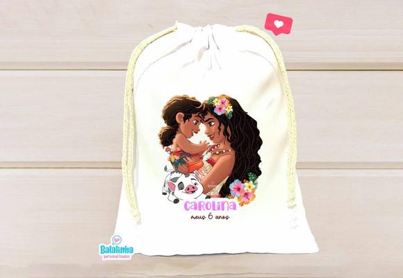 Saquinho Personalizado Moana 15x20cm