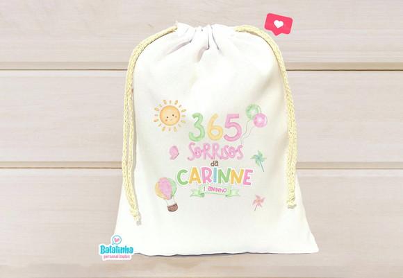 Saquinho Personalizado 365 Sorrisos 15x20cm