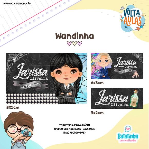 Kit Etiquetas Escolares à Prova D'agua - Wandinha