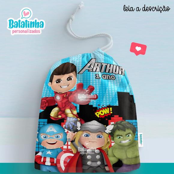 Saquinho Vingadores 20x28cm
