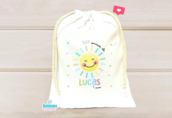 Saquinho Personalizado 365 Sorrisos 15x20cm