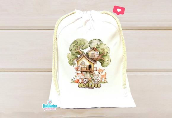 Saquinho Personalizado Bosque Encantado 15x20cm