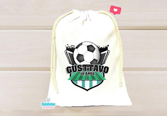 Saquinho Personalizado Futebol 15x20cm