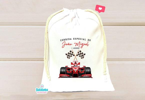 Saquinho Personalizado Corrida / Fórmula 1 15x20cm