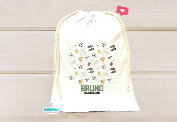 Saquinho Personalizado Futebol 15x20cm