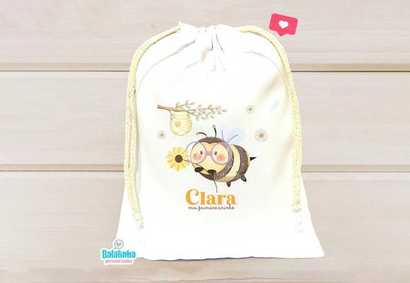 Saquinho Personalizado Abelha 15x20cm