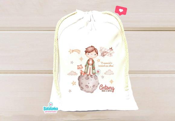 Saquinho Personalizado Pequeno Príncipe 15x20