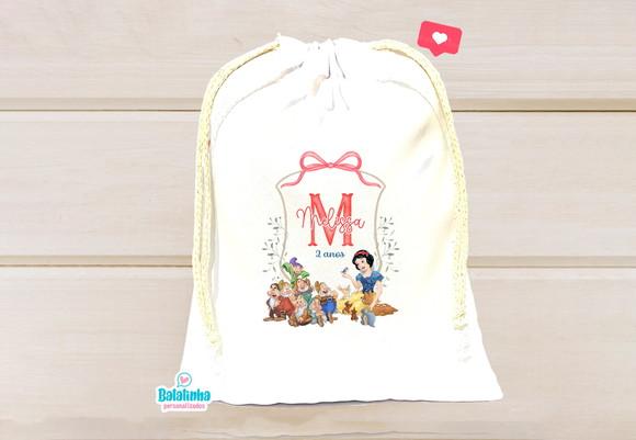 Saquinho Personalizado Branca de Neve 15x20cm