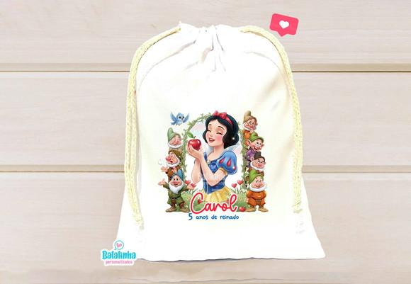 Saquinho Personalizado Branca de Neve 15x20cm