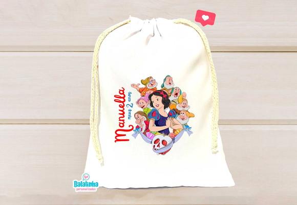 Saquinho Personalizado Branca de Neve 15x20cm