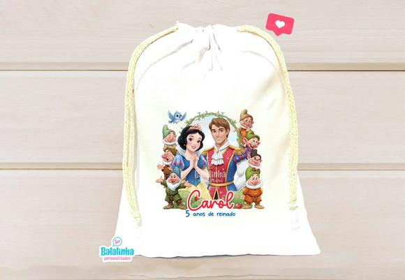 Saquinho Personalizado Branca de Neve 15x20cm