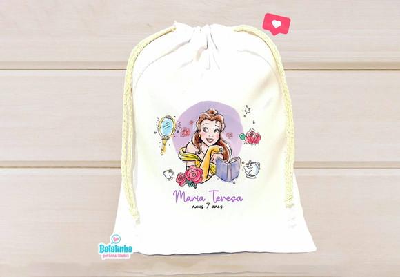 Saquinho Personalizado Bela e a Fera 20x28cm