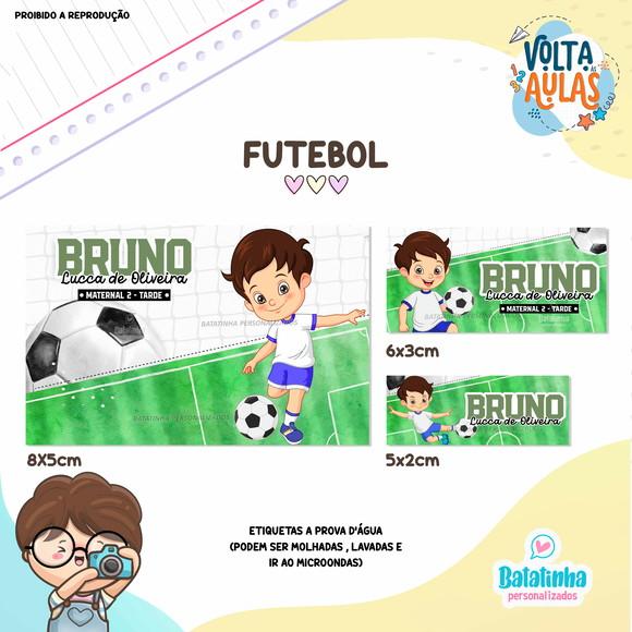 Etiqueta Escolar à Prova D'agua Futebol