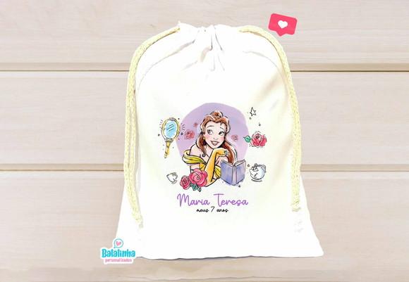 Saquinho Personalizado Bela e a Fera 15x20cm
