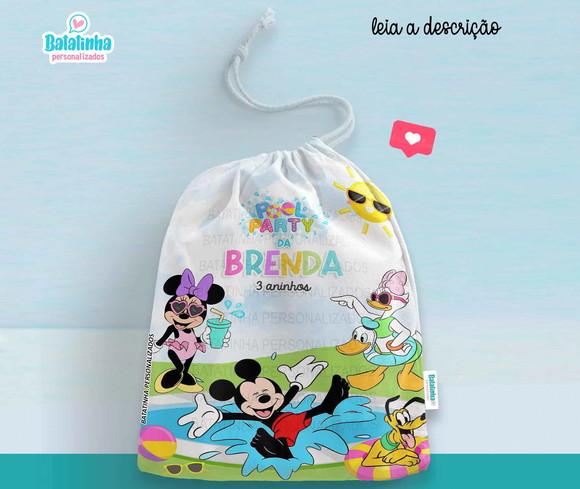 Saquinho Lembrancinha Pool Party Mickey