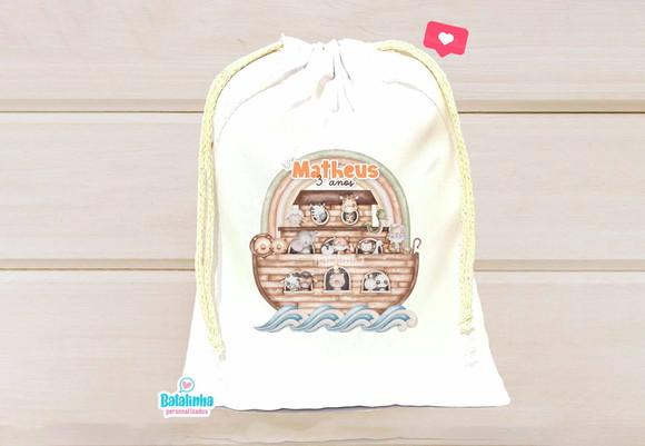 Saquinho Personalizado Arca de Noé 15x20cm