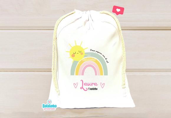 Saquinho Personalizado Raio de Sol 15x20cm