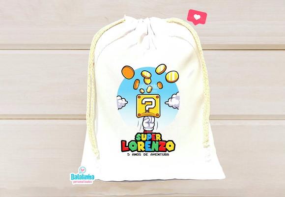 Saquinho Personalizado Mario 15x20cm