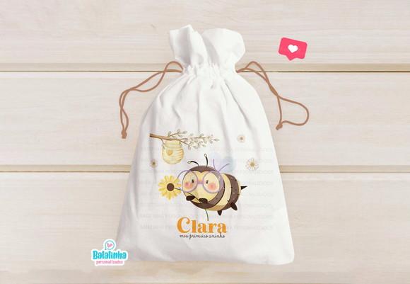 Saquinho Abelha Personalizado 14x16