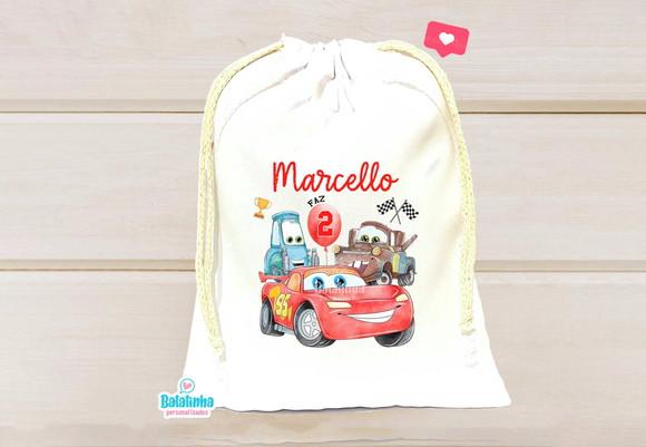 Saquinho Carros Personalizado 15x20cm