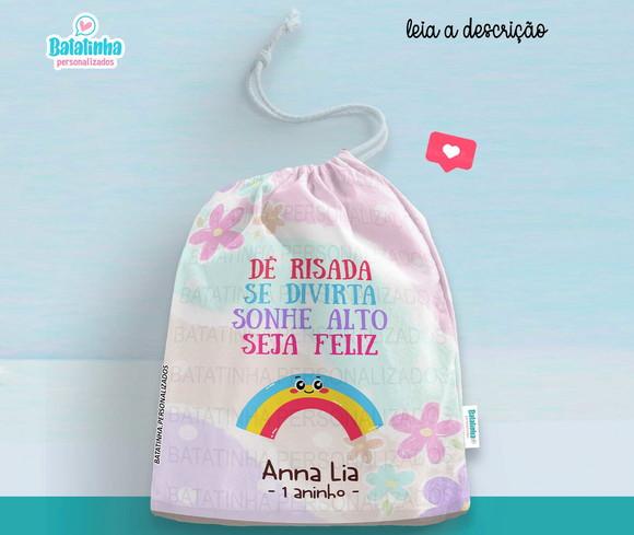 Saquinho Arco Íris Personalizado