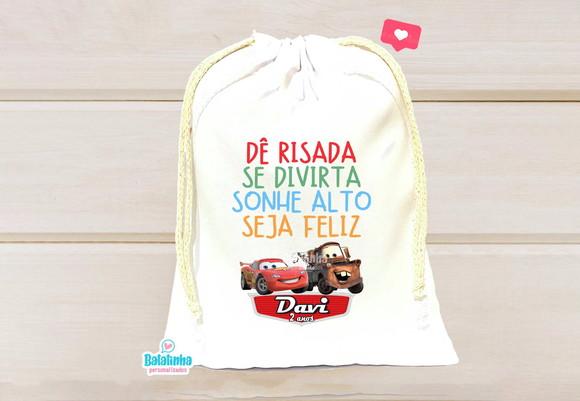 Saquinho Carros Personalizado 15x20cm