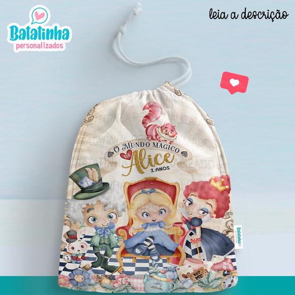 Saquinho Alice no País das Maravilhas personalizado