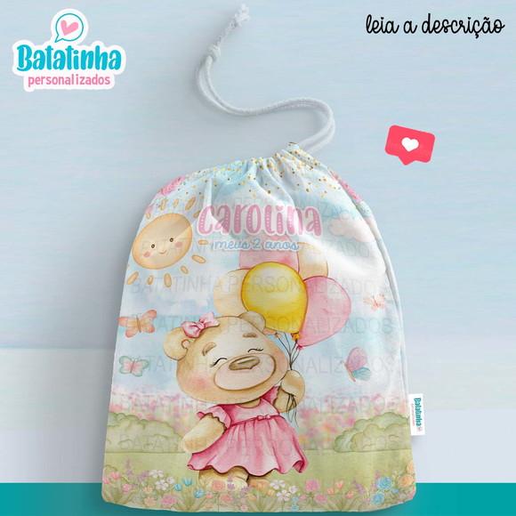 Saquinho Ursinha personalizado