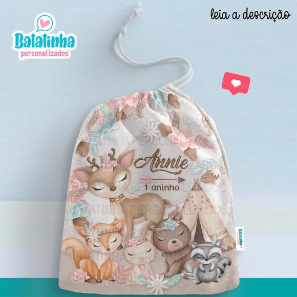Saquinho Bosque / Floresta encantada personalizado 20x28