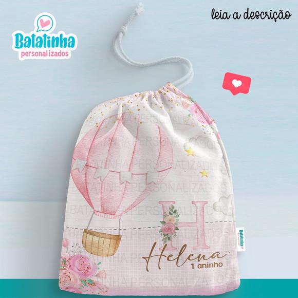 Saquinho Balão de Ar Menina personalizado