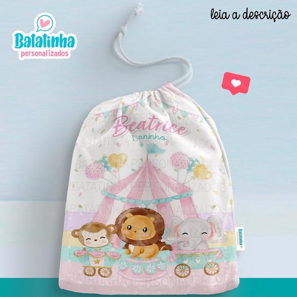 Saquinho Circo Rosa Candy personalizado