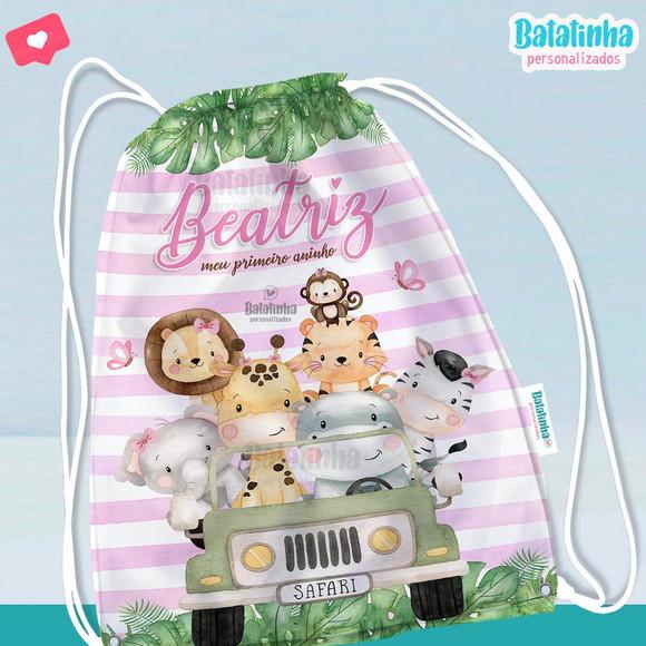 Mochila Saco Safari Rosa personalizado