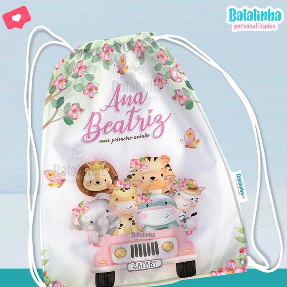 Mochila Saco Safari Rosa personalizado