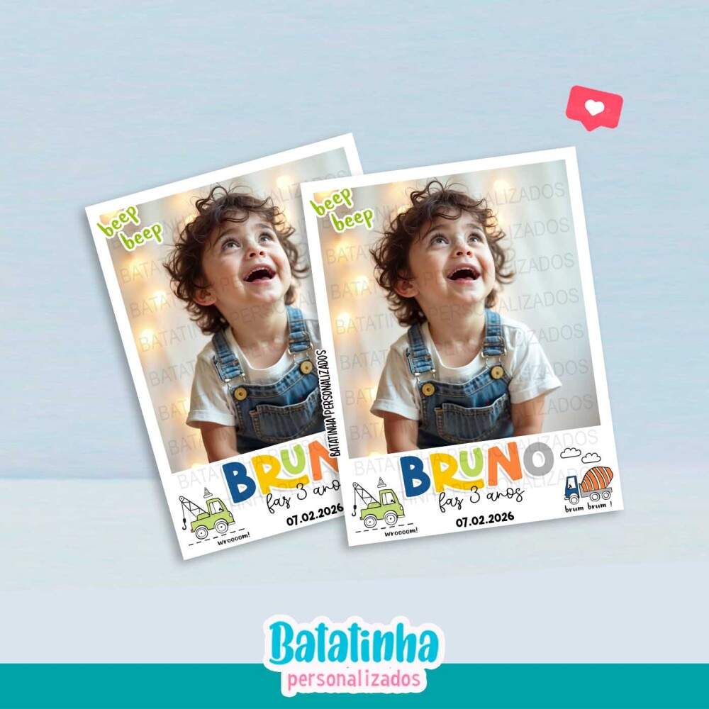 Imã de Geladeira Construtor Personalizado com Foto | Lembrancinh