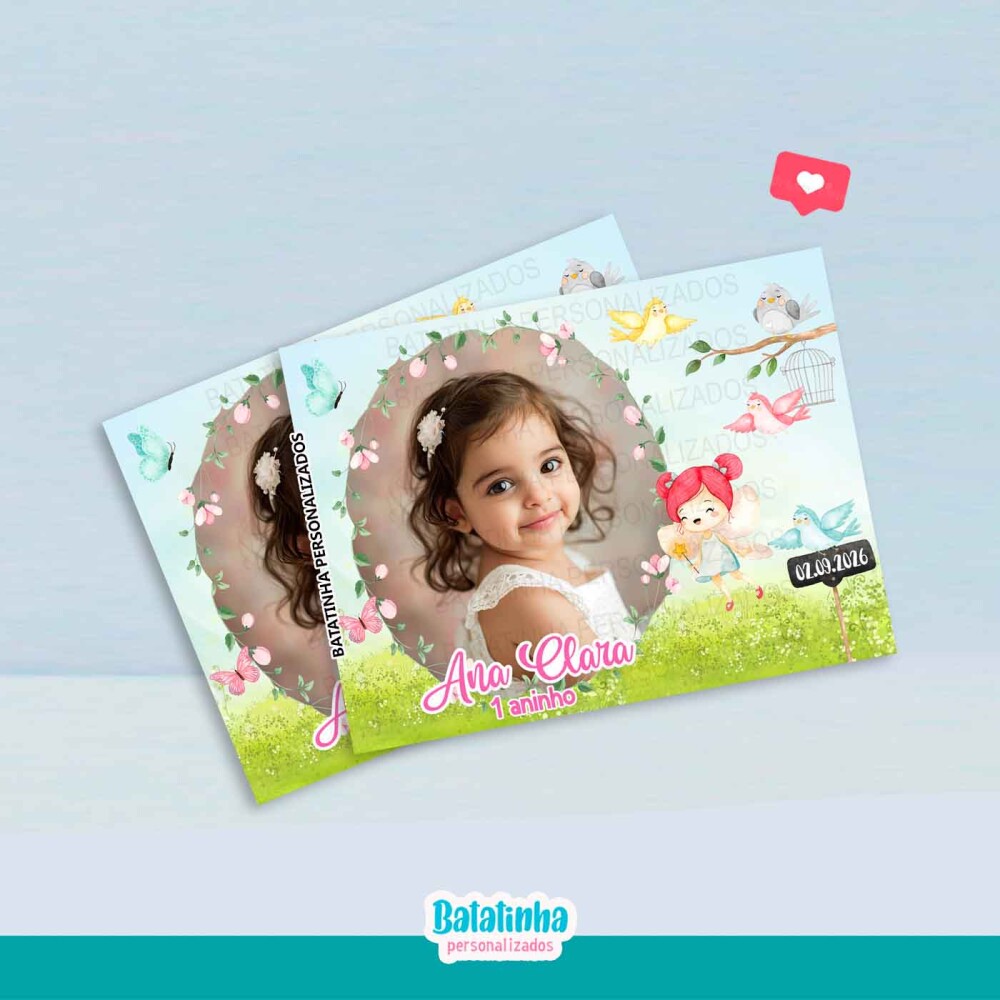 Imã de Geladeira Jardim de Fadas Personalizado com Foto | Lembra