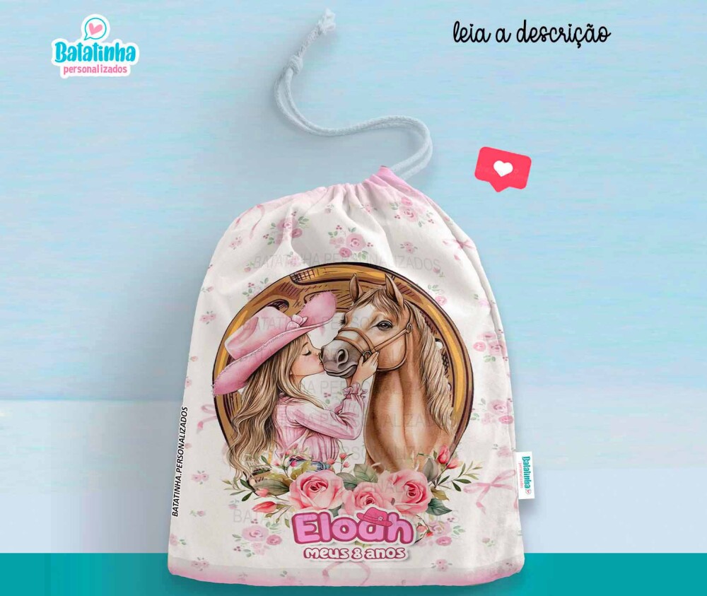 Saquinho Surpresa Country Personalizado para Lembrancinha de Aniv