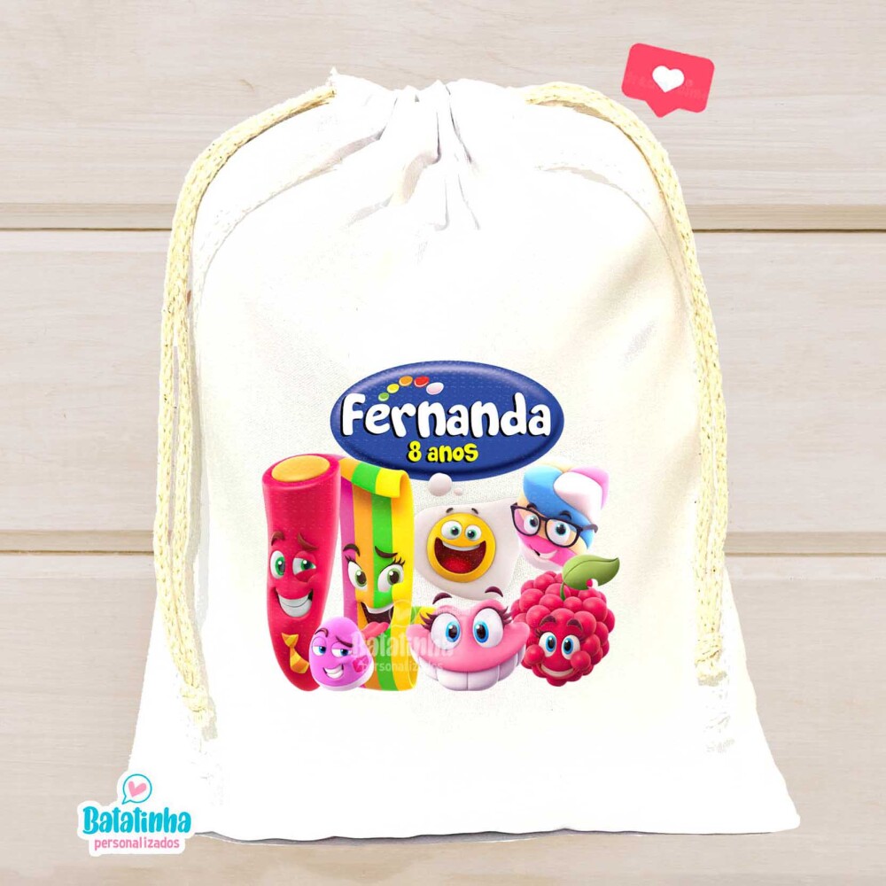 Saquinho Fini Personalizado com Nome Lembrancinha Festa Infantil