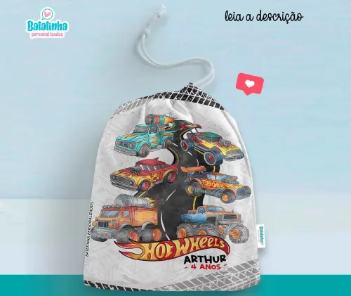 Saquinho Personalizado Hot Wheels