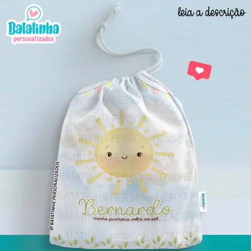 Saquinho Personalizado Primeira Volta ao Sol