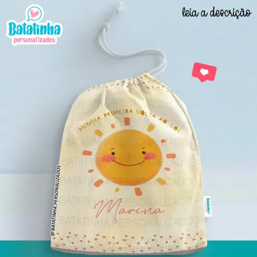 Saquinho Personalizado Primeira Volta ao Sol