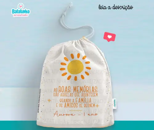 Saquinho Personalizado Primeira Volta ao Sol