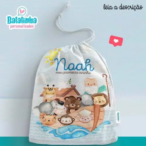 Saquinho Lembrancinha Arca de Noé