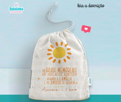 Saquinho Lembrancinha Minha Primeira Volta ao Sol
