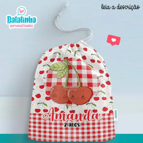 Saquinho Lembrancinha Festa Cerejinha